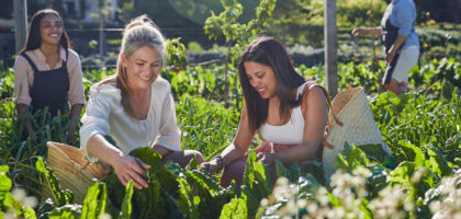 Women gardening